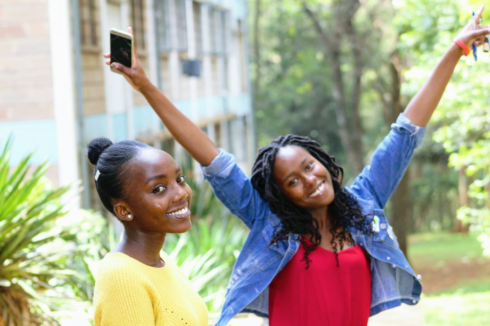 Students in an outreach and learning environment